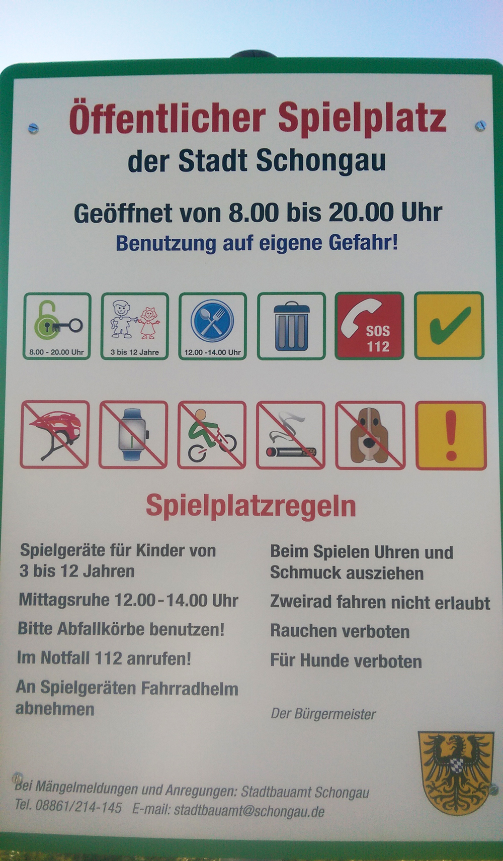 Spielplatzordnung Carl-Orff-Straße